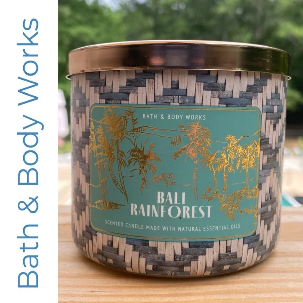 Bath & Body Works Bali Rainforest Orange & White Pineapple 3 Wick Candle